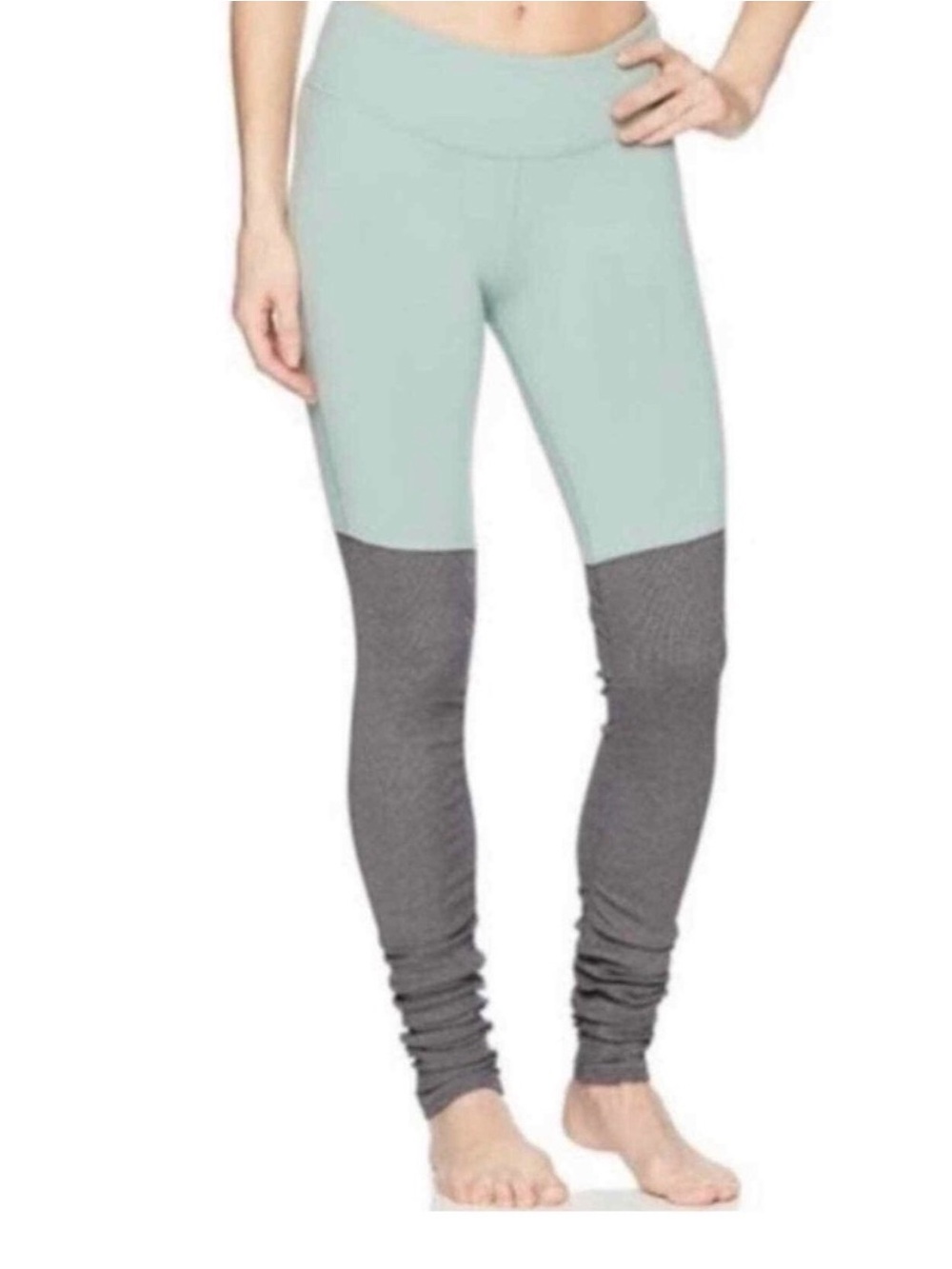 ALO Yoga Mint and Gray Colorblock High-Rise Leggings NEW W/o tags